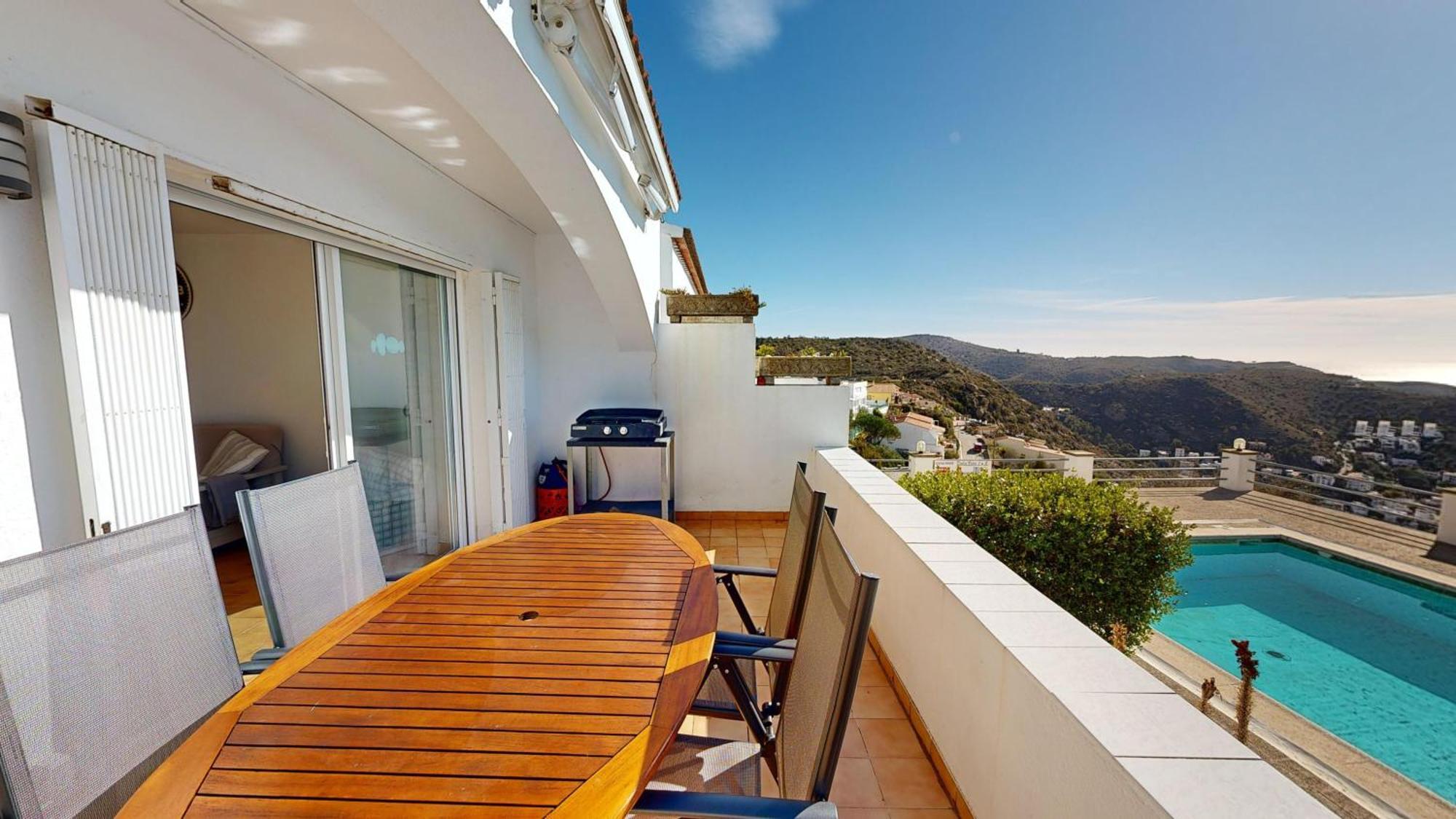 Appartement 65 M2 ,Piscine Vue Mer Roses Buitenkant foto